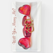 Wil je me trouwen? spandoek (Verticaal)