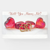 Wil je me trouwen? spandoek (Horizontaal)