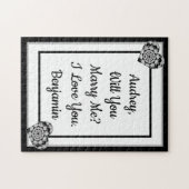 Wil je me trouwen? Speciaal Romantisch voorstel Legpuzzel (Horizontaal)