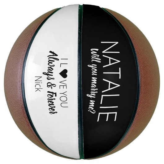 Wil je me trouwen? Sportvoorstellen Basketbal (Verticaal)