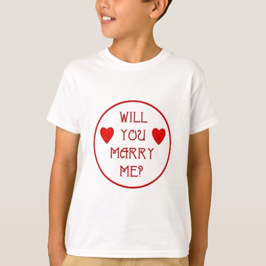 Wil je me trouwen? t-shirt (Voorkant)