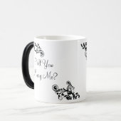 Wil je me trouwen? Verborgen berichtflorerende Mok (Voorkant links)