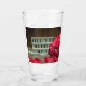 Wil je me trouwen? Voorstel voor huwelijk Glas (Voorkant)