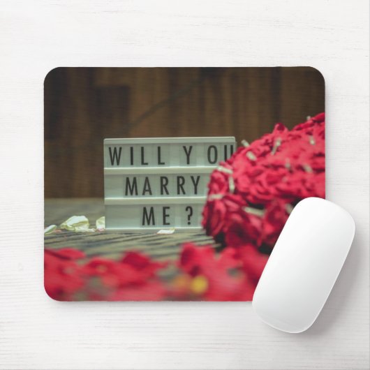 Wil je me trouwen? Voorstel voor huwelijk Muismat (Met muis)