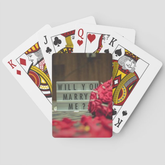Wil je me trouwen? Voorstel voor huwelijk Pokerkaarten (Achterkant)