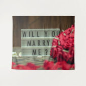 Wil je me trouwen? Voorstel voor huwelijk Wandkleed (Voorkant (horizontaal))