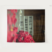 Wil je me trouwen? Voorstel voor huwelijk Wandkleed (Voorkant (horizontaal))