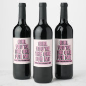 Wil je me trouwen? wijn etiket (Flessen)