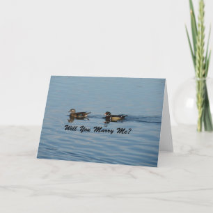 Wil je me trouwen? Wood Duck Pair Kaart