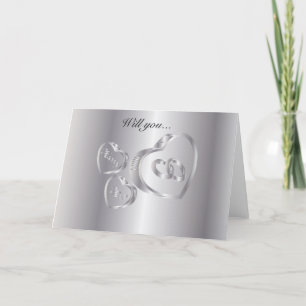 Wil je me trouwen?   Zilver Kaart