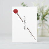 Wil je me vastpinnen? bedankkaart (Staand voorkant)