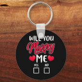 Wil je me voorstellen, Valentijnsdag? Sleutelhanger (Voorkant)