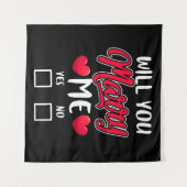 Wil je me voorstellen, Valentijnsdag? Wandkleed (Voorkant (horizontaal))