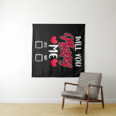 Wil je me voorstellen, Valentijnsdag? Wandkleed (In Situ (horizontaal))