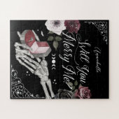 Wil je me vrolijk maken met Gothic Skelet Holding  Legpuzzel (Horizontaal)