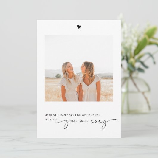 Wil je me weggeven foto voorstel Kaart (Staand voorkant)