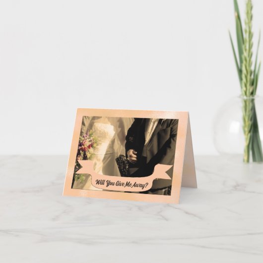 Wil je me weggeven Sepia Vader van de Bride? (Voorkant)