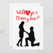 Wil je me Wenskaart trouwen? Feestdagenkaart (Voorkant / Achterkant)