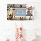 Wil je met me trouwen? | 6 Fotovoorstel Collage Spandoek (Insitu)