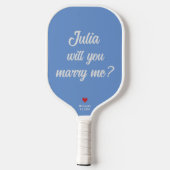 Wil je met me trouwen? Aangepast huwelijksvoorstel Pickleball Paddle (Achterkant)