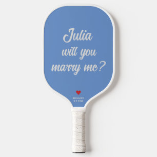 Wil je met me trouwen? Aangepast huwelijksvoorstel Pickleball Paddle