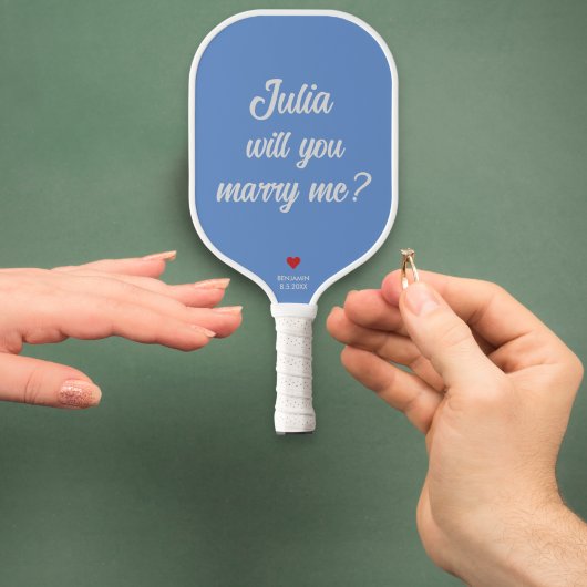 Wil je met me trouwen? Aangepast huwelijksvoorstel Pickleball Paddle