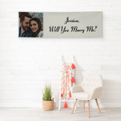 Wil je met me trouwen? | Aangepast kleurenfotovoor Spandoek (Insitu)