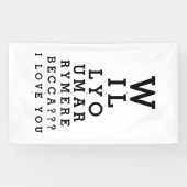 Wil je met me trouwen Aangepaste Aanzoek Opticien  Spandoek (Horizontaal)