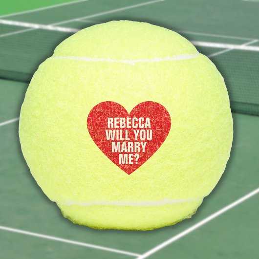 Wil je met me trouwen aangepaste huwelijksaanzoek tennisballen