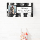 Wil je met me trouwen Aangepaste naam voorstel    Spandoek (Insitu)