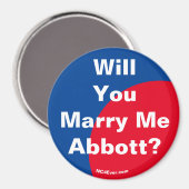 Wil je met me trouwen Abbott? Magneet (Voorkant / Achterkant)