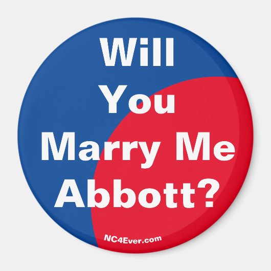 Wil je met me trouwen Abbott? Magneet (Voorkant)