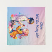 Wil je met me trouwen | Anime Huwelijksaanzoek  Wandkleed (Voorkant (horizontaal))