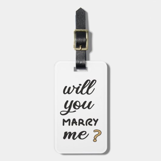 Wil je met me trouwen? bagagelabel (Voorkant verticaal)
