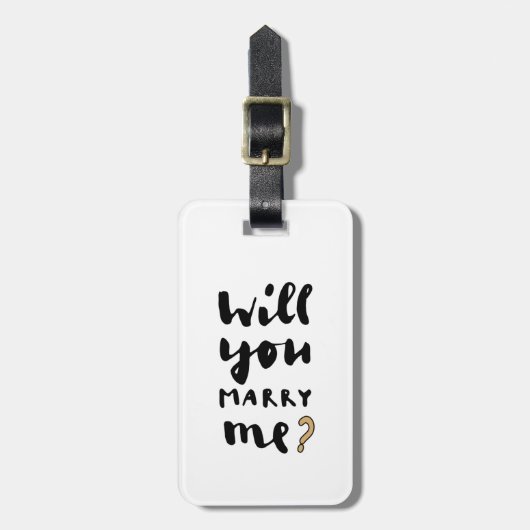 Wil je met me trouwen? bagagelabel (Voorkant verticaal)