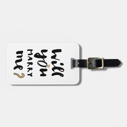 Wil je met me trouwen? bagagelabel (Voorkant horizontaal)