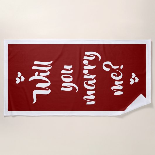 Wil je met me trouwen? Bandhanddoek met dalDesignN Strandlaken (Voorkant)