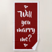 Wil je met me trouwen? Bandhanddoek met dalDesignN Strandlaken (Voorkant)