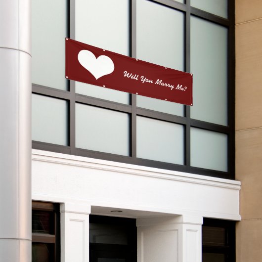 Wil je met me trouwen? Banner (Buitenkant Gebouw)