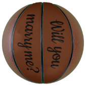 Wil je met me trouwen? basketbal (Verticaal)