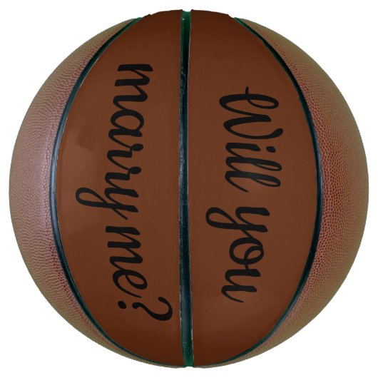 Wil je met me trouwen? basketbal (Verticaal)