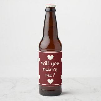 wil je met me trouwen ? bier etiket