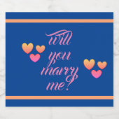 wil je met me trouwen ? bier etiket (Enkel label)