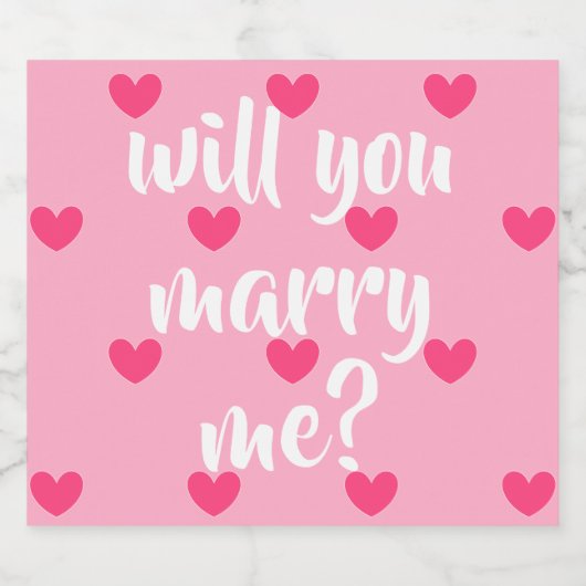 Wil je met me trouwen bier label bier etiket (Enkel label)