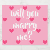 Wil je met me trouwen bier label etiket (Enkel label)