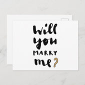 Wil je met me trouwen? briefkaart (Voorkant / Achterkant)