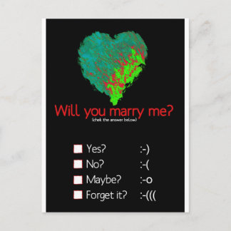 Wil je met me trouwen? briefkaart