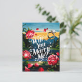 Wil je met me trouwen? briefkaart (Staand voorkant)