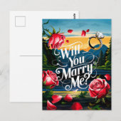 Wil je met me trouwen? briefkaart (Voorkant / Achterkant)