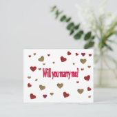 Wil je met me trouwen? briefkaart (Staand voorkant)
